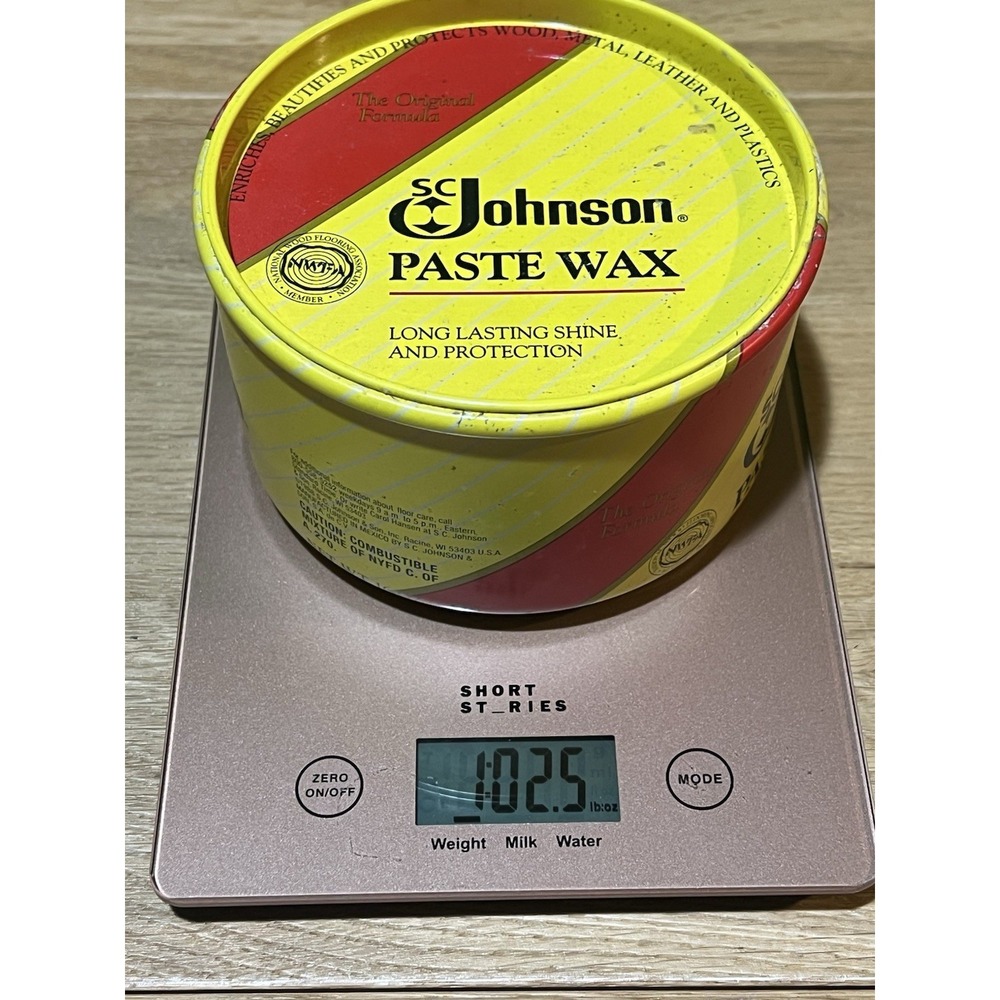 SC Johnson Wood Paste Wax Original Formula 16oz  1998 OPEN 97% Full READ